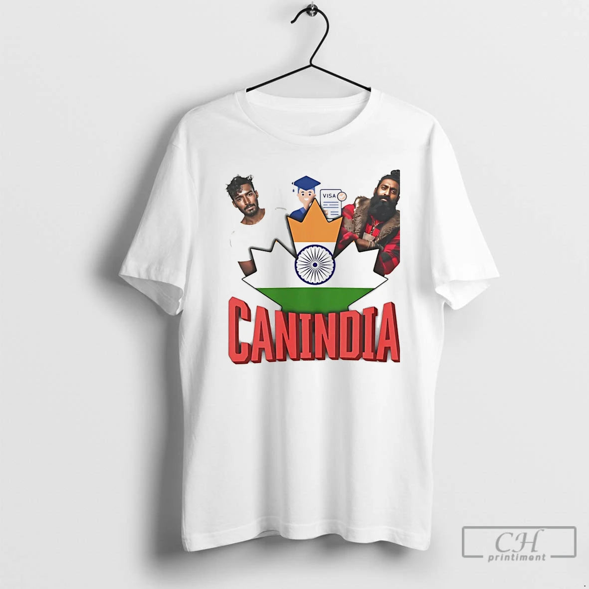 Premium Canindia Visa India Flag Christmas T Shirts Hoodie Sweatshirt | PurePodTees.com