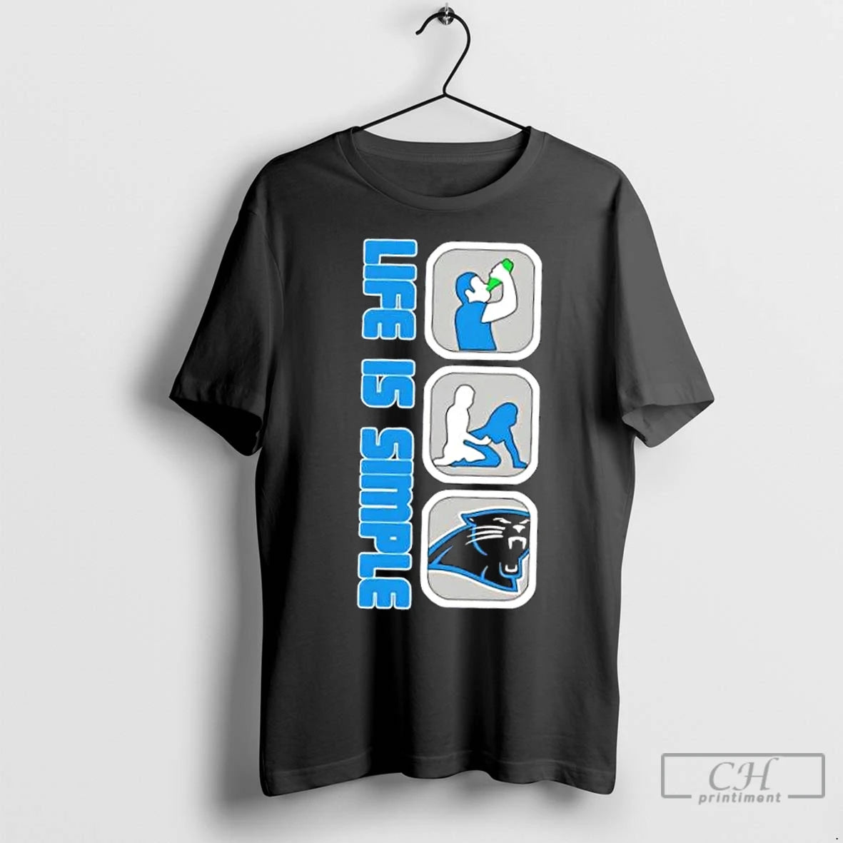 Premium Carolina Panthers Football Life Is Simple Shirt Hoodie Sweatshirt | PurePodTees.com