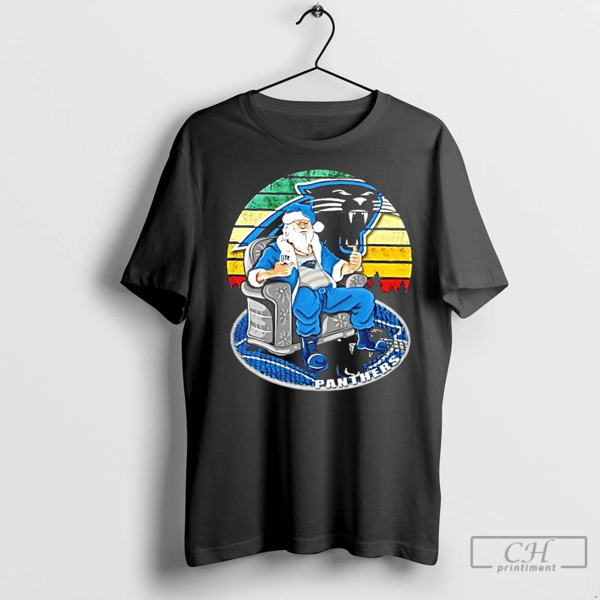 Premium Carolina Panthers X Santa Claus Christmas Vintage Shirt Hoodie Sweatshirt | PurePodTees.com