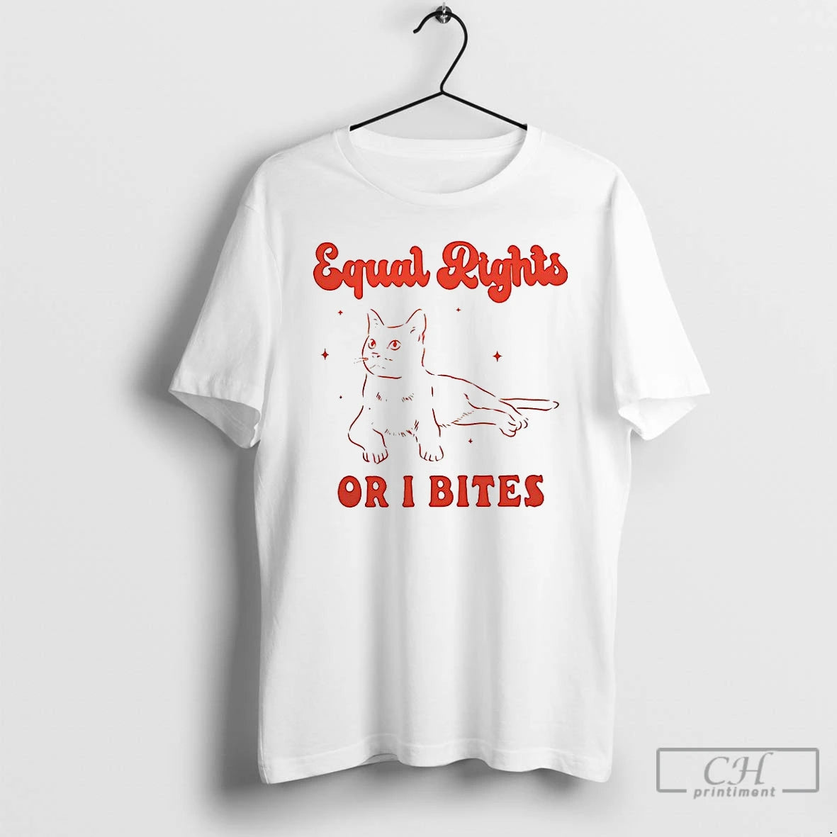 Premium Cat Equal Rights Or I Bites Shirt Hoodie Sweatshirt | PurePodTees.com