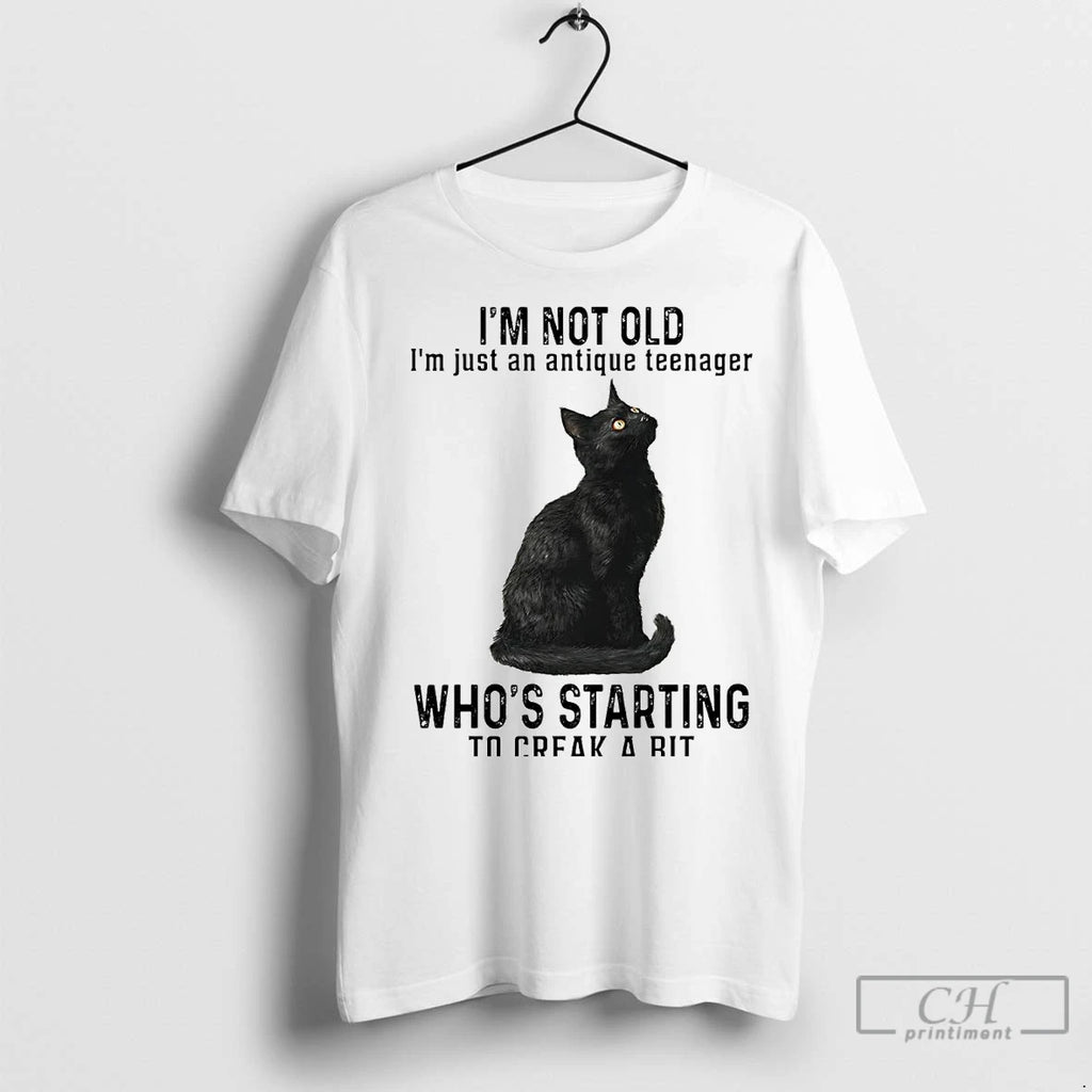 Premium Cat Im Not Old Im Just An Antique Teenager Whos Starting Shirt Hoodie Sweatshirt | PurePodTees.com