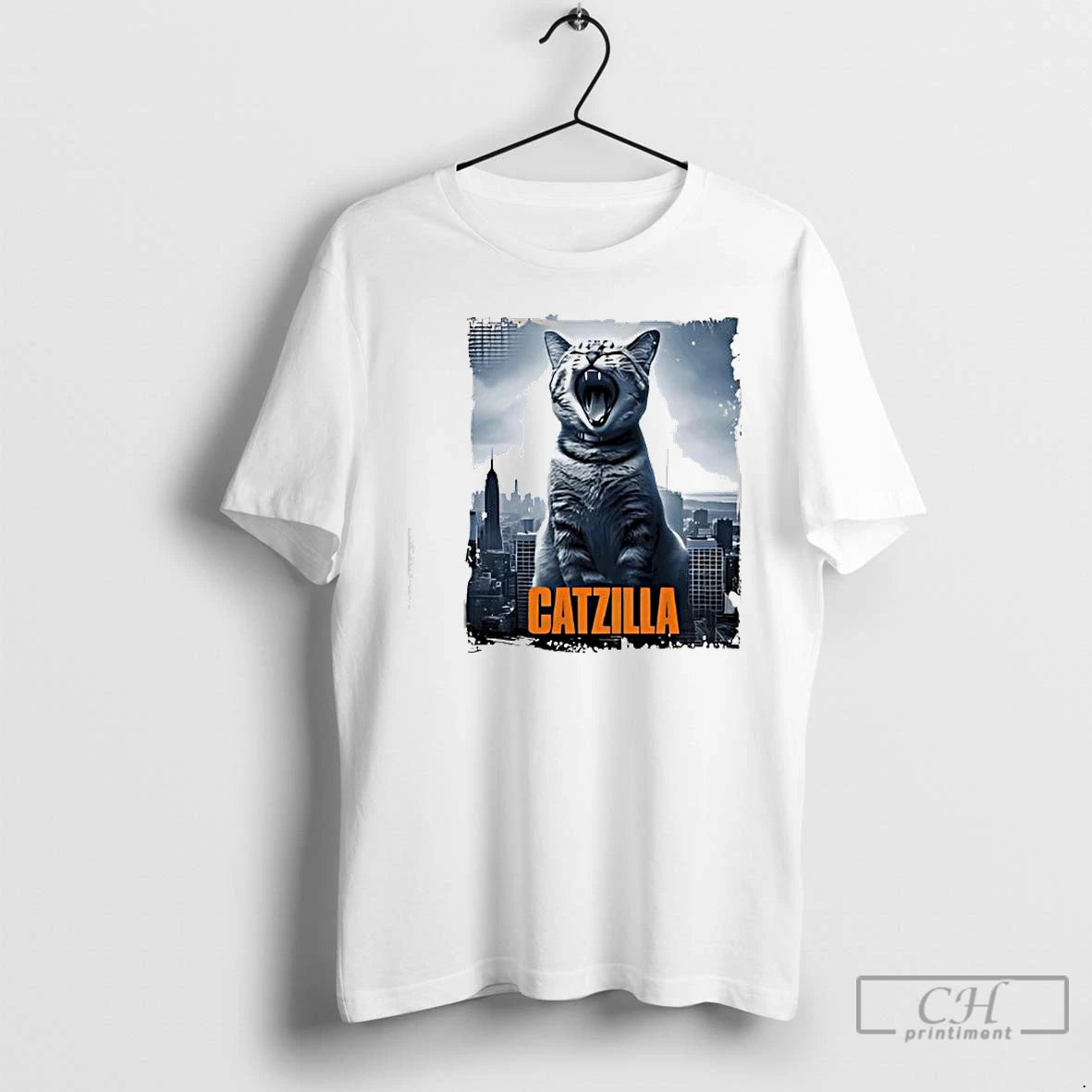 Premium Catzilla Godzilla Movie Funny Cat Halloween Shirt Hoodie Sweatshirt | PurePodTees.com