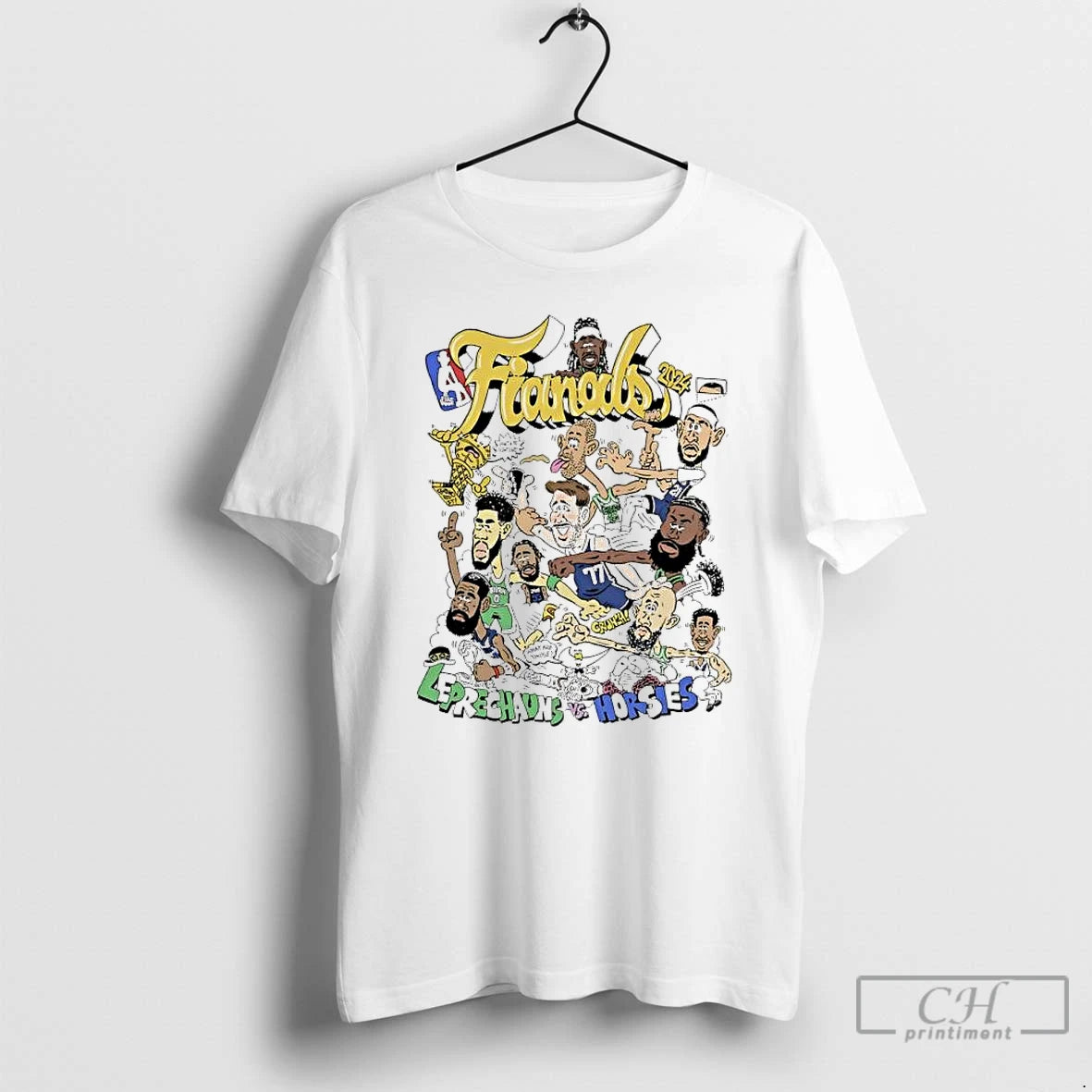 Premium Celtics Vs Mavericks 2024 Nba Finals Player Caricature T Shirts Hoodie Sweatshirt | PurePodTees.com