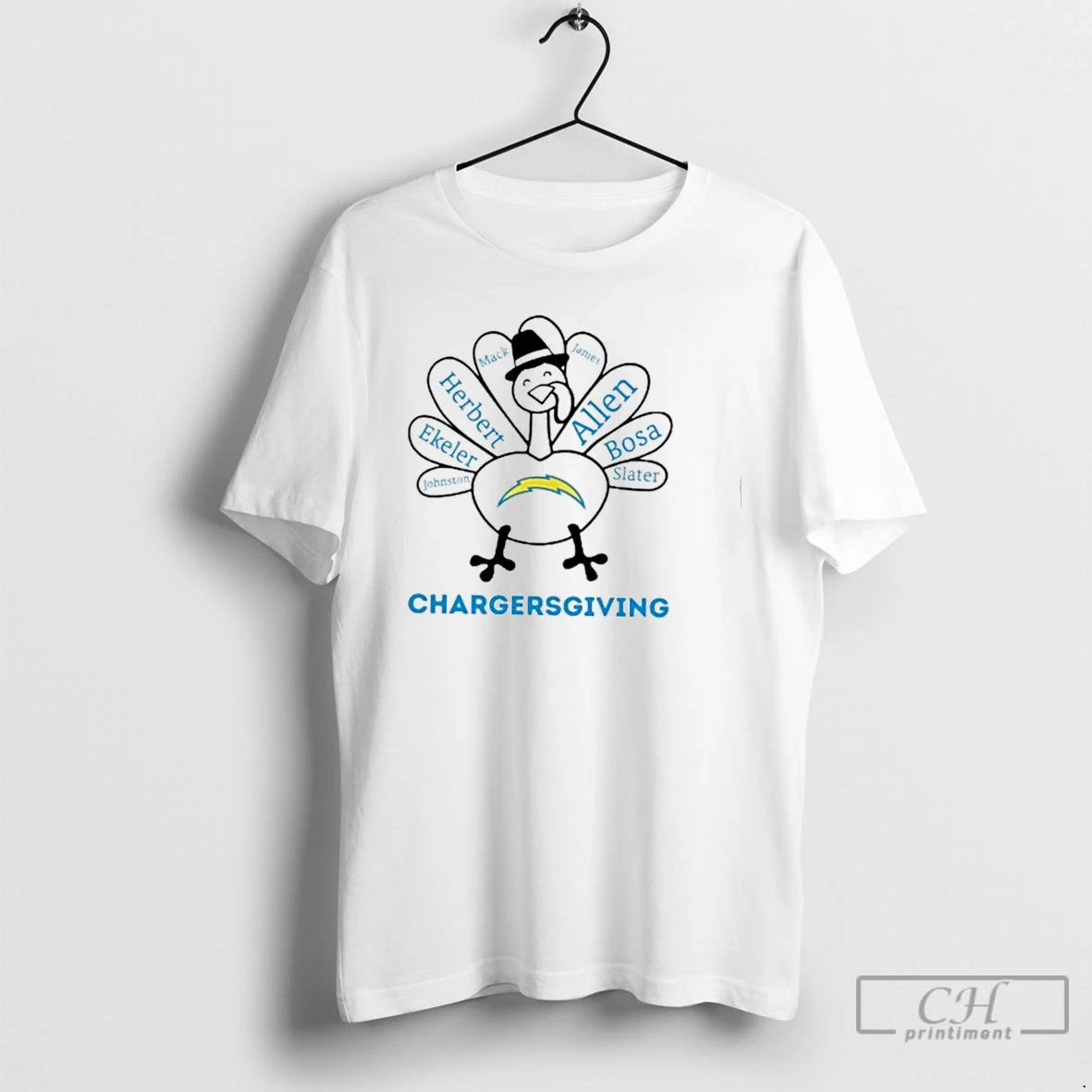 Premium Chargersgiving Los Angeles Chargers X Thanksgiving T Shirts Hoodie Sweatshirt | PurePodTees.com