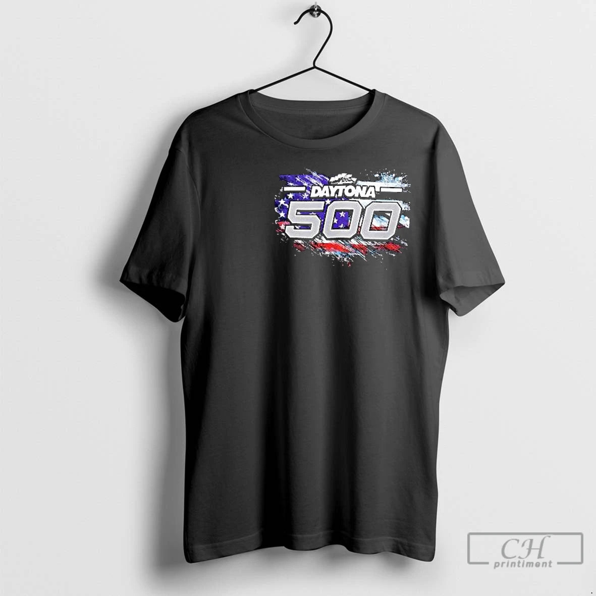 Premium Checkered Flag Sports Daytona International Speedway 2026 Daytona 500 Patriotic Circle Black Shirt Hoodie Sweatshirt