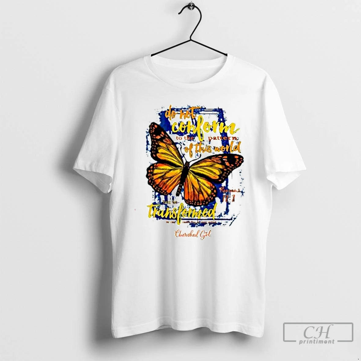 Premium Cherished Girl Transformed Butterfly T Shirts Hoodie Sweatshirt | PurePodTees.com