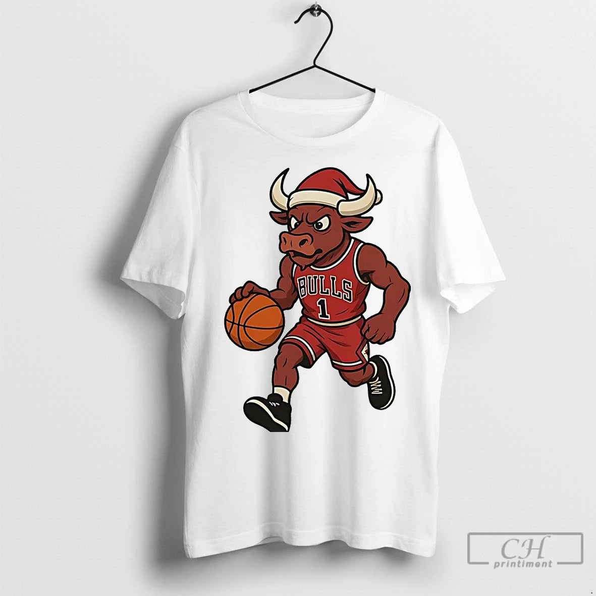 Premium Chicago Bulls Mascot Dribbling Christmas Shirt Hoodie Sweatshirt | PurePodTees.com