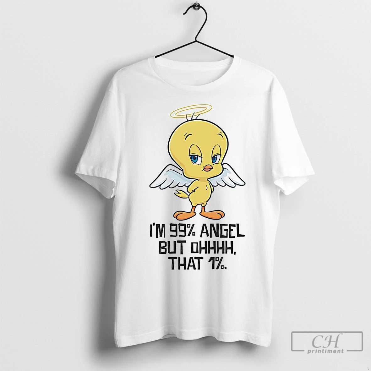 Premium Chick Im 99 Angel But Oh That 1 Shirt Hoodie Sweatshirt | PurePodTees.com