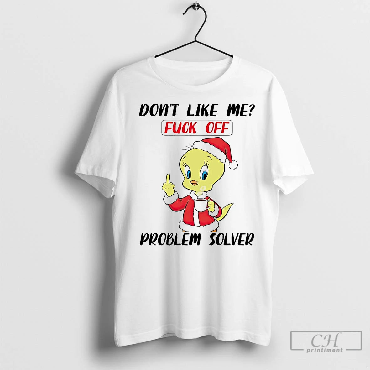 Premium Chick Dont Like Me Fuck Off Problem Solver Christmas Shirt Hoodie Sweatshirt | PurePodTees.com