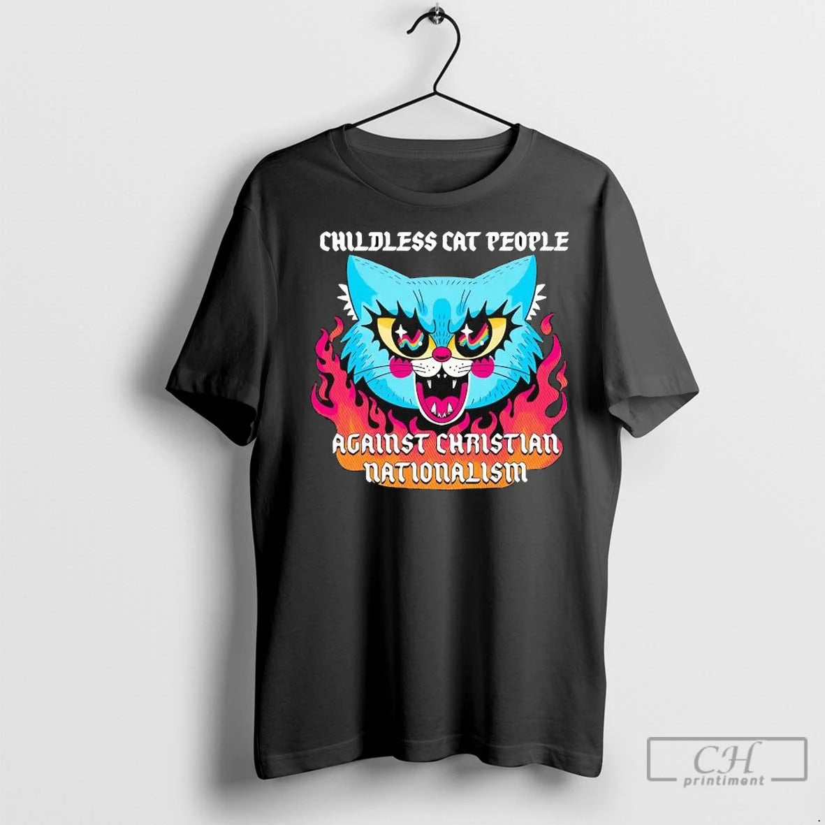 Premium Childless Cat People Against Christian Nationalism Shirt Hoodie Sweatshirt | PurePodTees.com