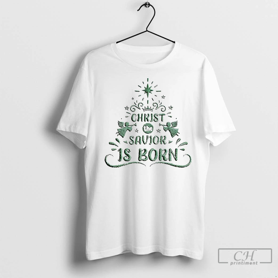 Premium Christ The Savior Is Born Christmas Shirt Hoodie Sweatshirt | PurePodTees.com