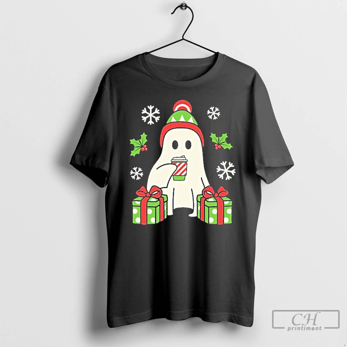 Premium Christmas Ghost T Shirts Hoodie Sweatshirt | PurePodTees.com