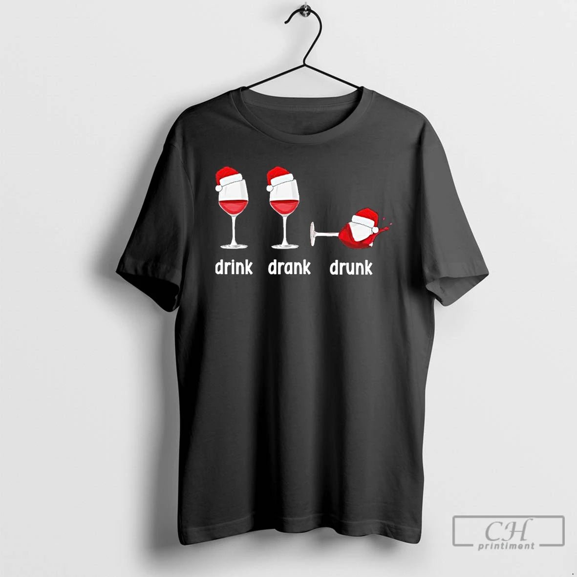 Premium Christmas Wine Grammar Verb Conjugation Party T Shirts Hoodie Sweatshirt | PurePodTees.com