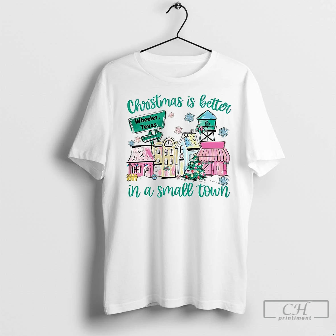 Premium Christmas Is Better In A Small Town Shirt Hoodie Sweatshirt | PurePodTees.com
