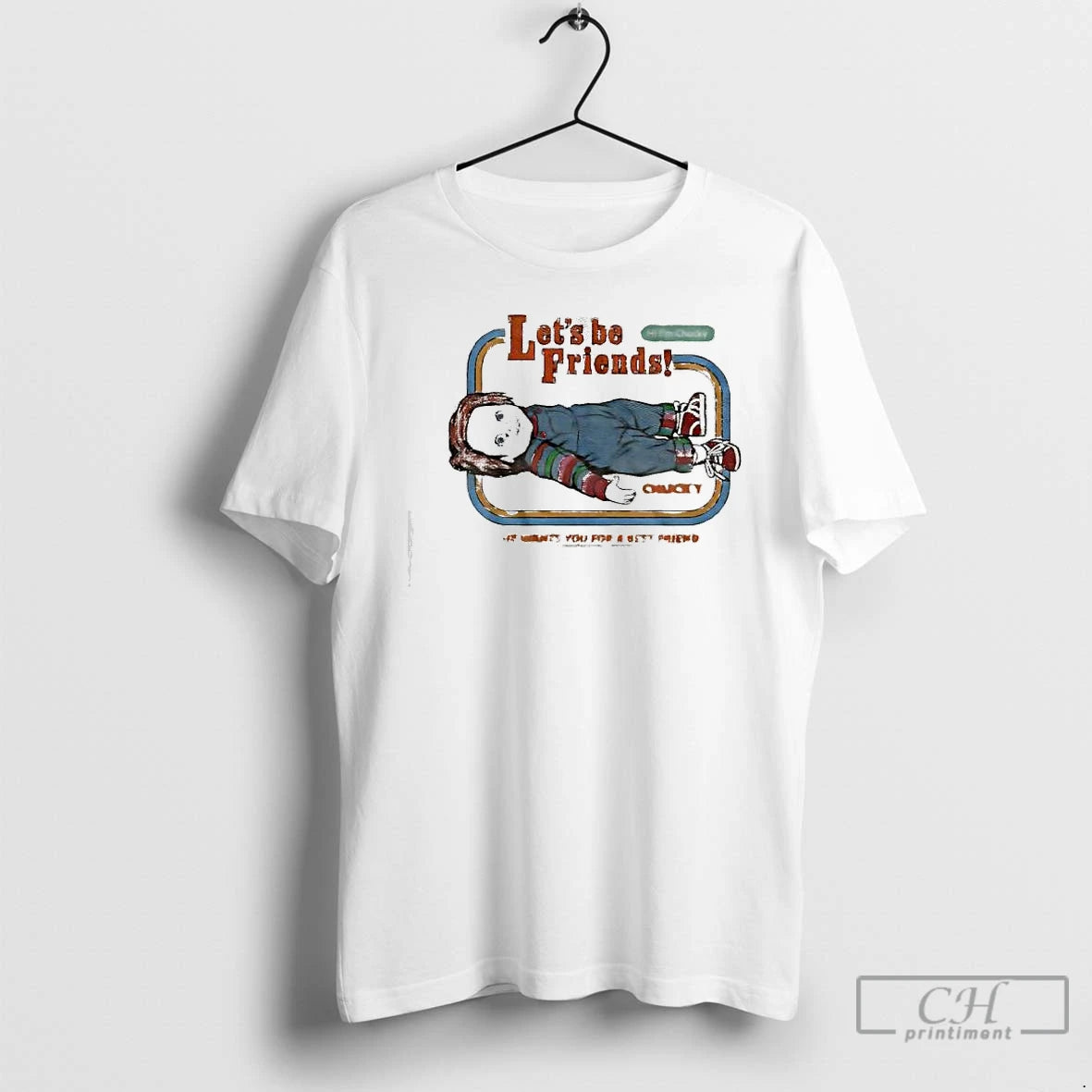 Premium Chucky Lets Be Friends Graphic T Shirts Hoodie Sweatshirt | PurePodTees.com