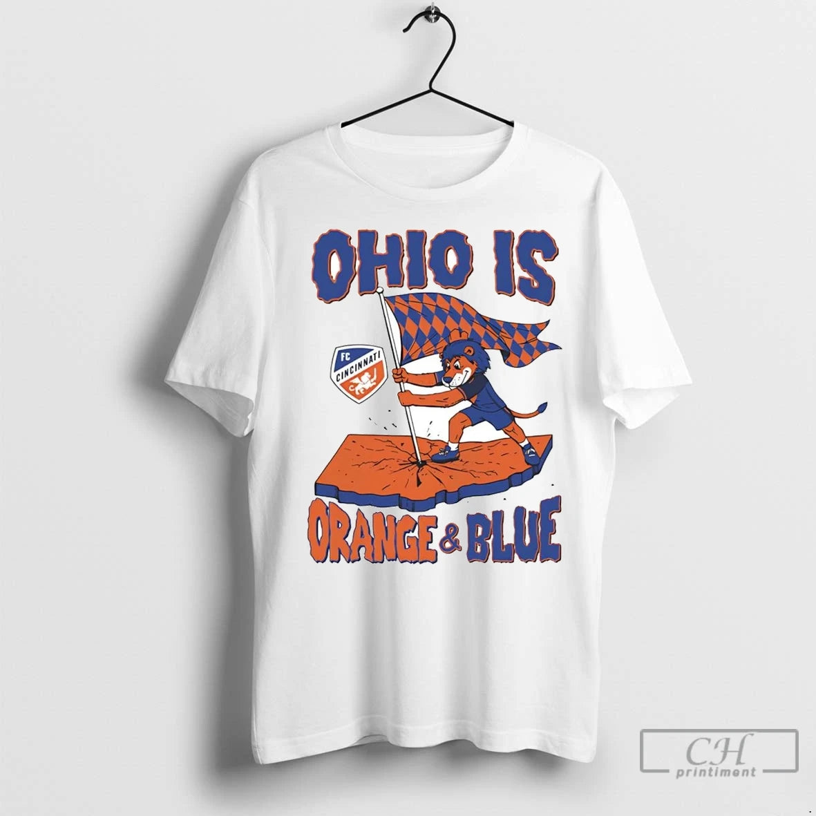 Premium Cincinnati Fc Ohio Is Orange And Blue Shirt Hoodie Sweatshirt | PurePodTees.com