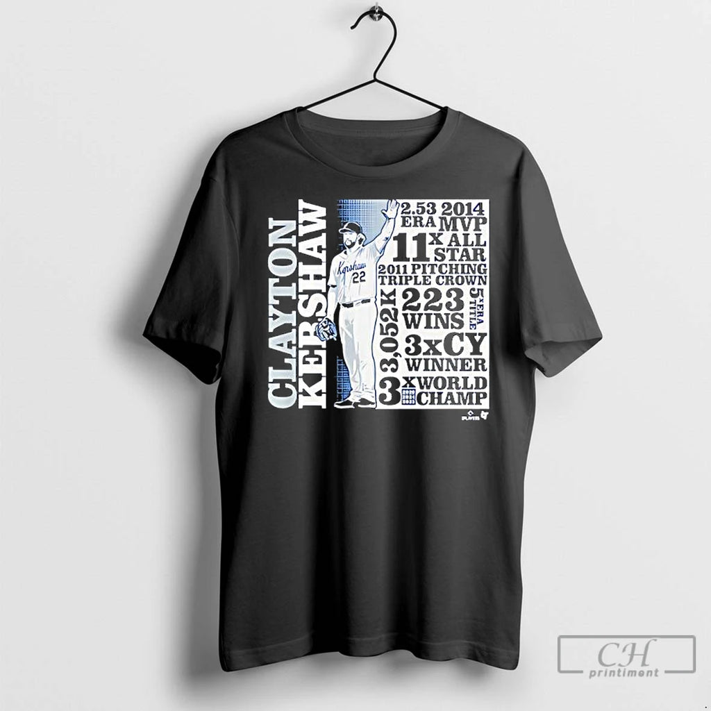 Premium Clayton Kershaw Goat List Shirt Hoodie Sweatshirt | PurePodTees.com