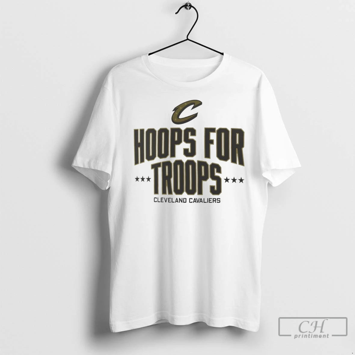 Premium Cleveland Cavaliers Hoops For Troops Shirt Hoodie Sweatshirt | PurePodTees.com