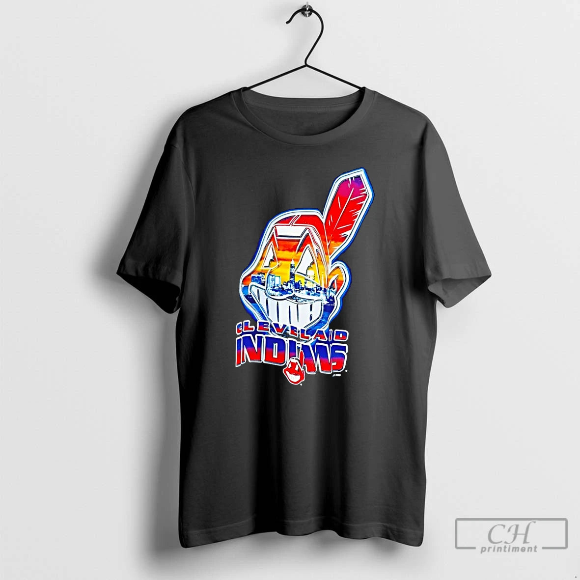 Premium Cleveland Indians Skyline Chief Wahoo Cleveland Guardians