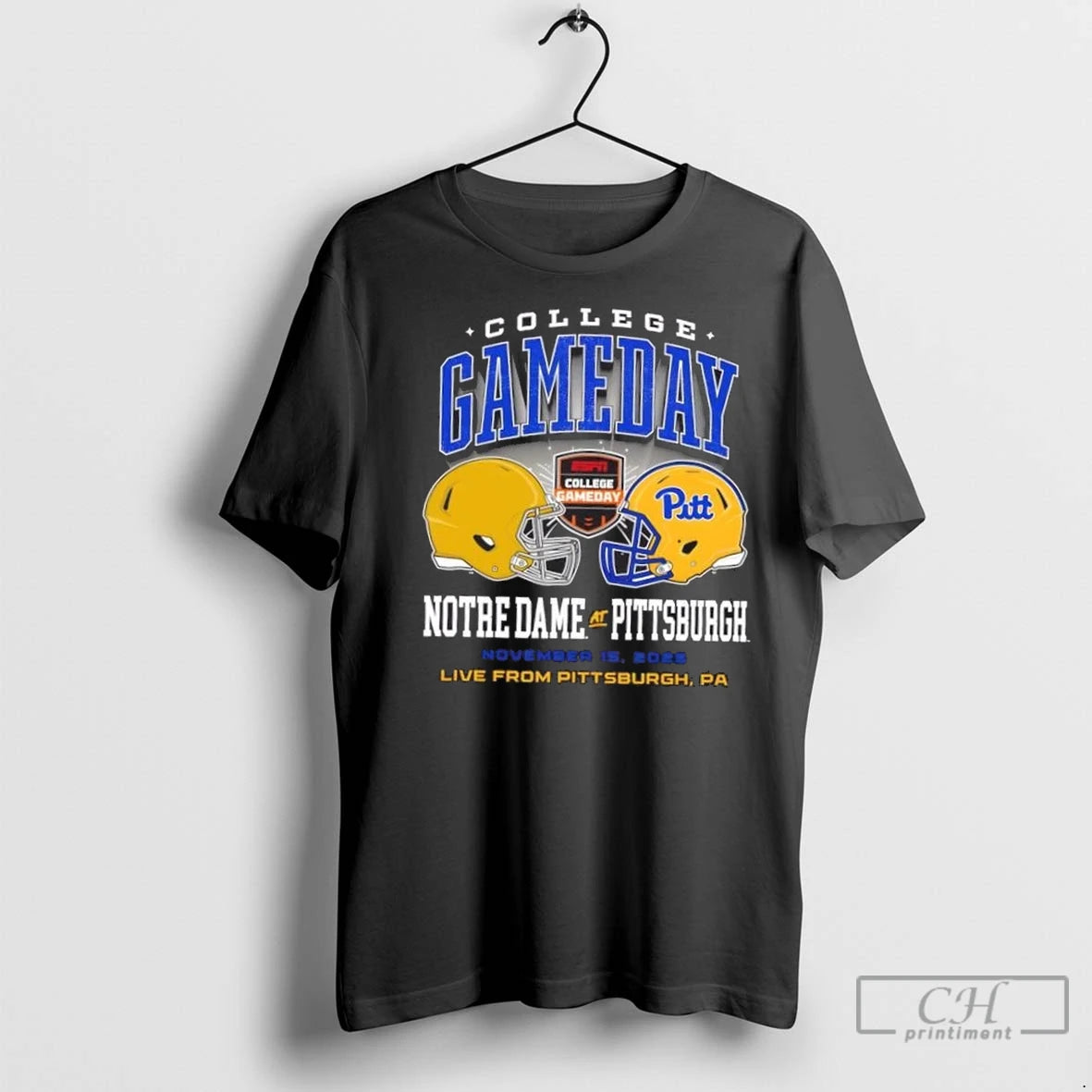 Premium College Gameday Notre Dame Vs Pitt November 15 2025 Live From Pittsburgh Pa Shirt Hoodie Sweatshirt | PurePodTees.com