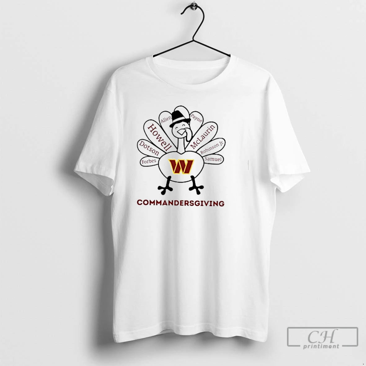 Premium Commandersgiving Washington Commanders X Thanksgiving T Shirts Hoodie Sweatshirt | PurePodTees.com