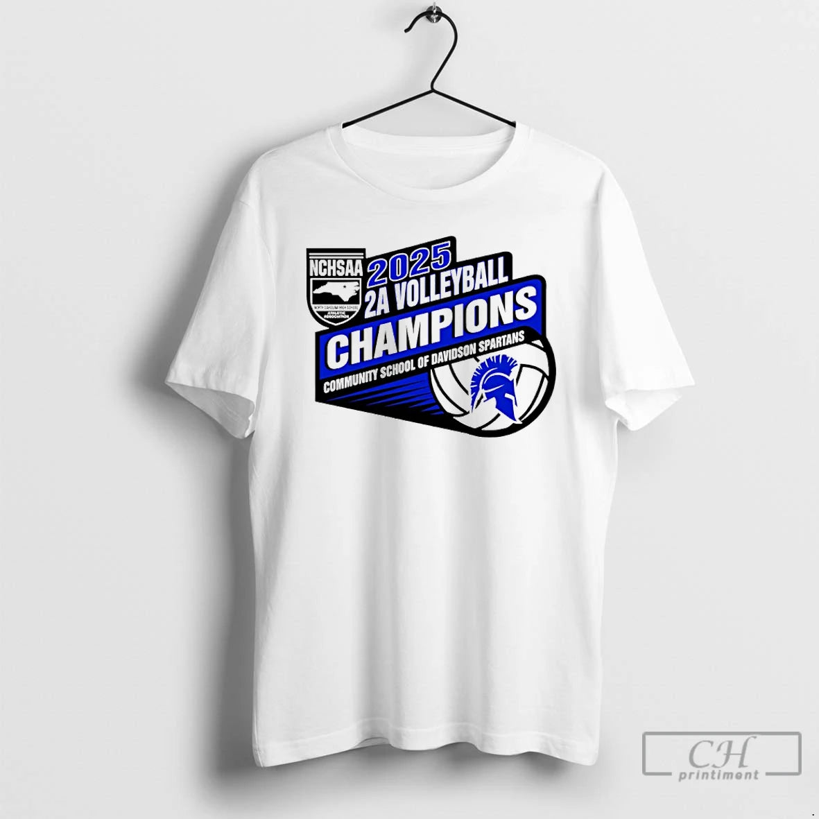 Premium Community School Of Davidson Spartans 2025 Nchsaa 2a Volleyball Champions T Shirts Hoodie Sweatshirt