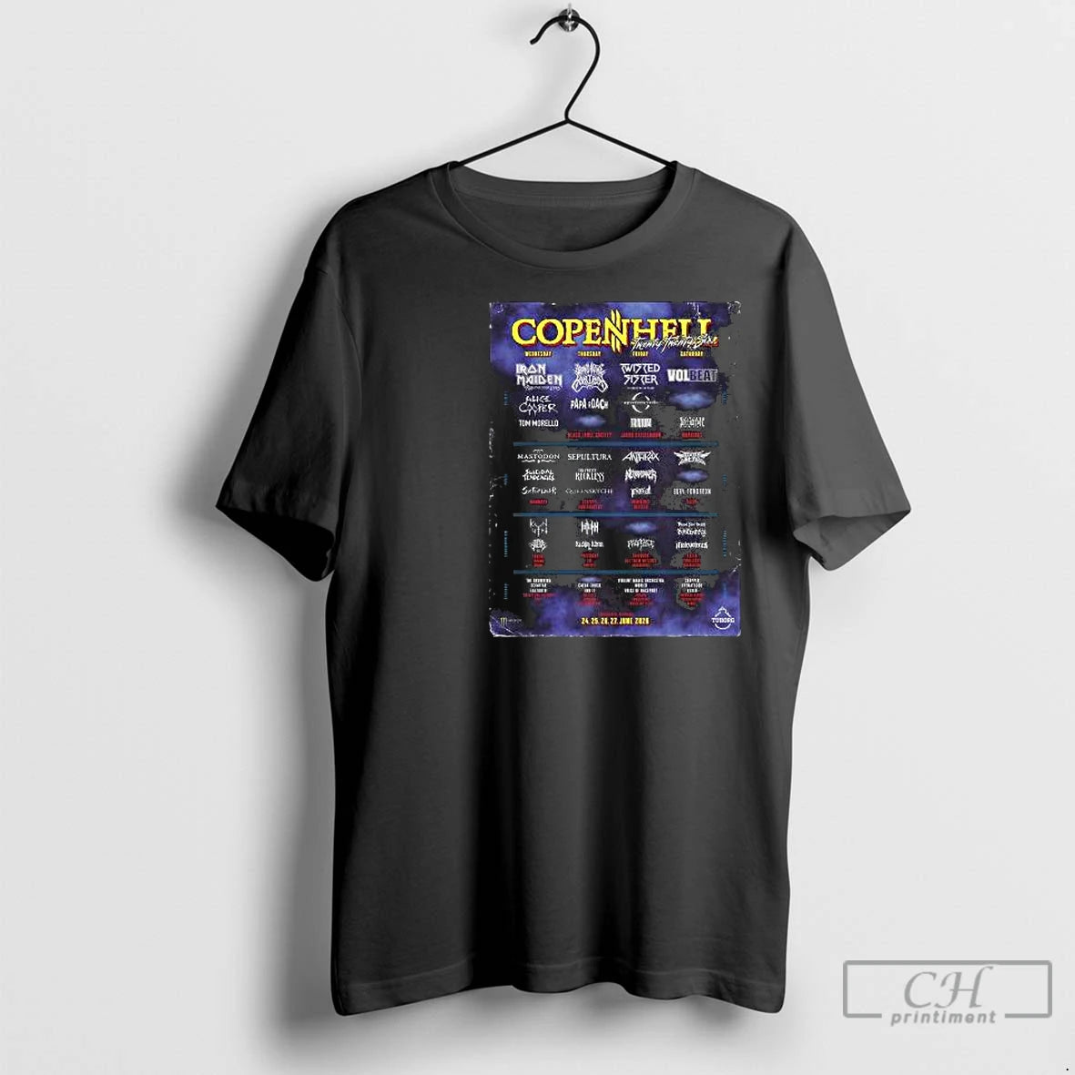 Premium Copenhell Festival Full Lineup Copenhagen Denmark On 24 25 26 27 June 2026 Circle Shirt Hoodie Sweatshirt