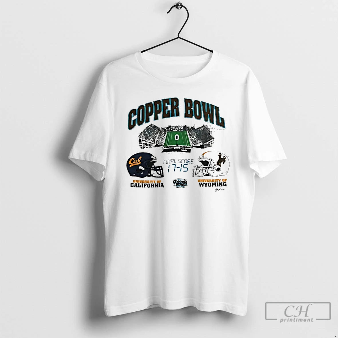 Premium Copper Bowl California Vs Wyoming Final Score 17 15 Helmets Shirt Hoodie Sweatshirt | PurePodTees.com