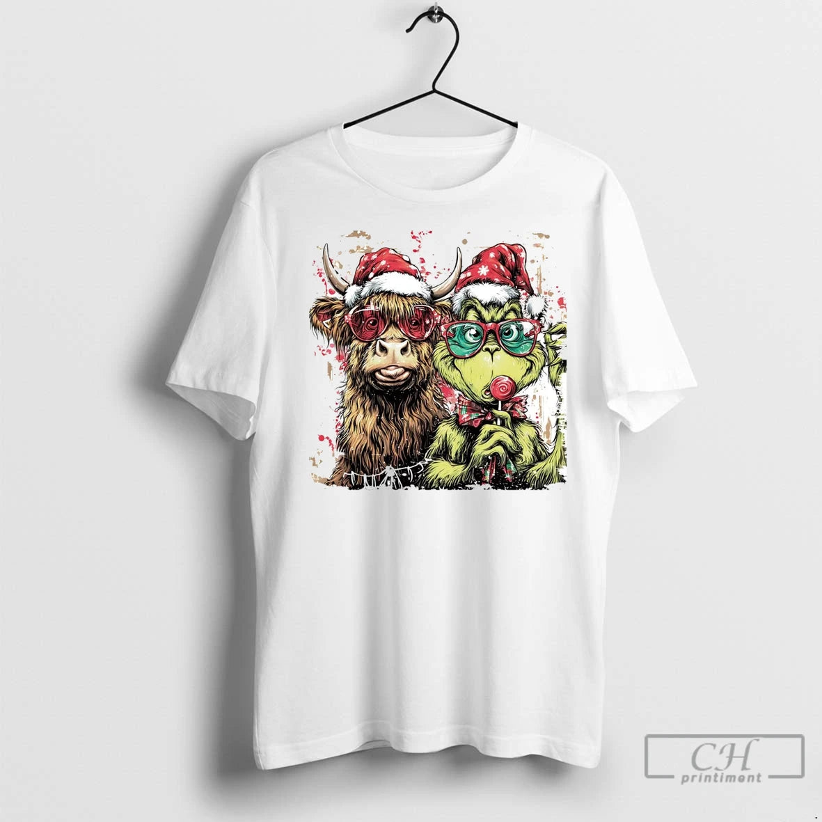 Premium Cow And Grinch Merry Christmas Shirt Hoodie Sweatshirt | PurePodTees.com