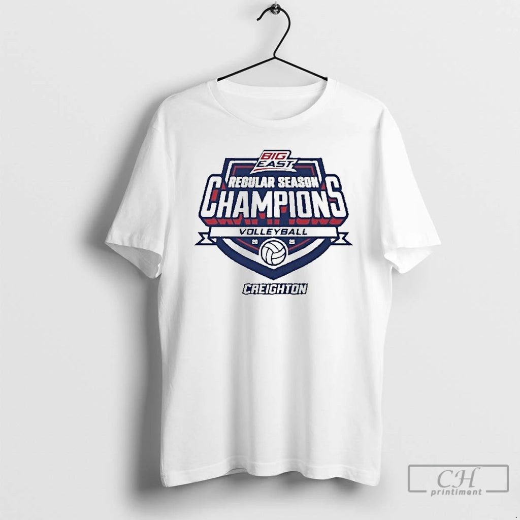 Premium Creighton Bluejays 2025 Big East Volleyball Regular Season Champions Shirt Hoodie Sweatshirt | PurePodTees.com