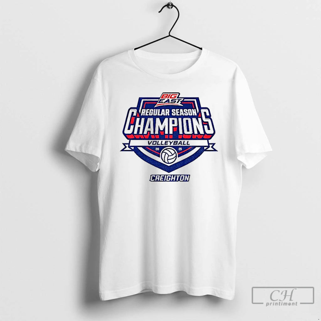 Premium Creighton Bluejays Big East Regular Season Champions Volleyball Logo Shirt Hoodie Sweatshirt | PurePodTees.com
