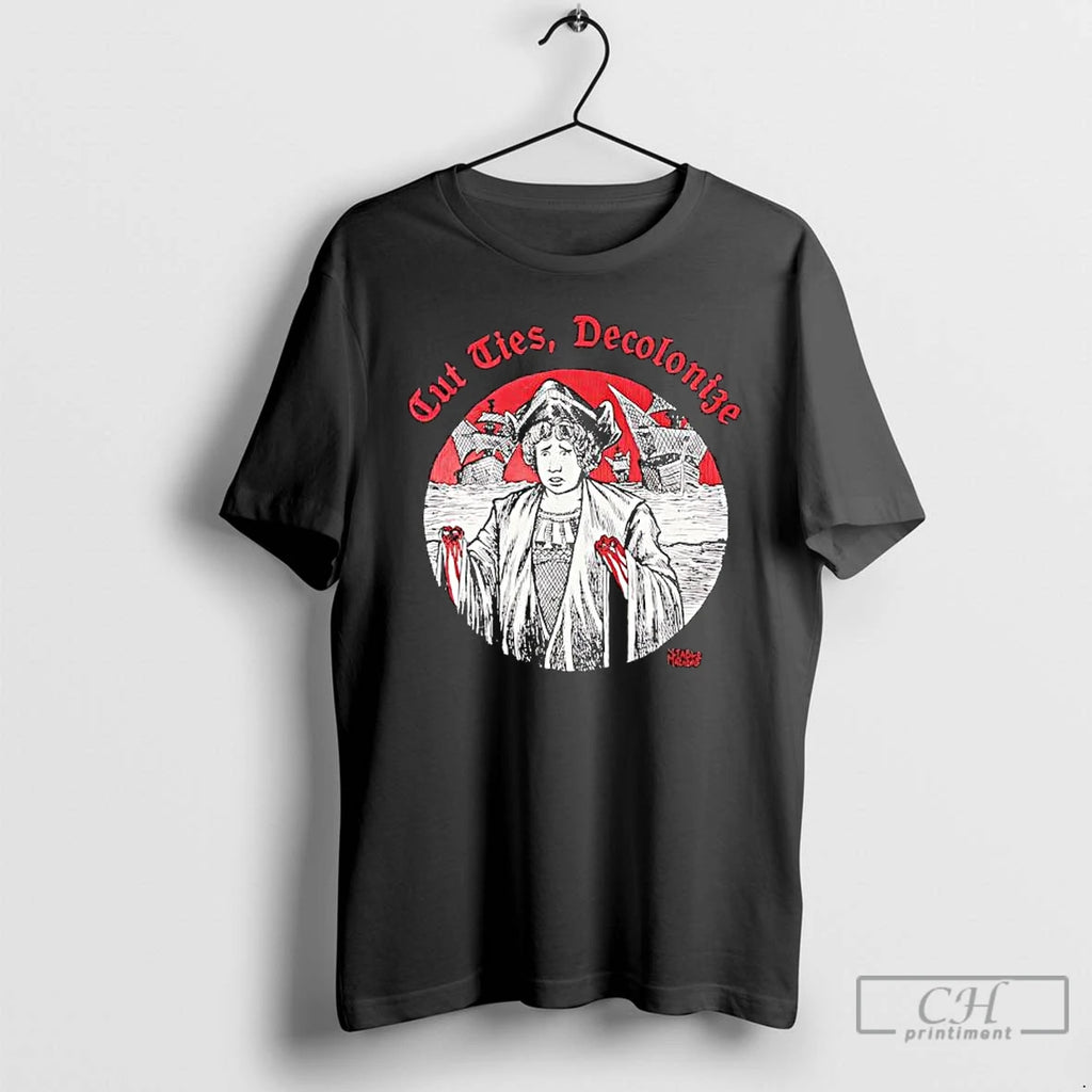 Premium Cut Ties Decolonize Red Hands Variant Graphic T Shirts Hoodie Sweatshirt | PurePodTees.com