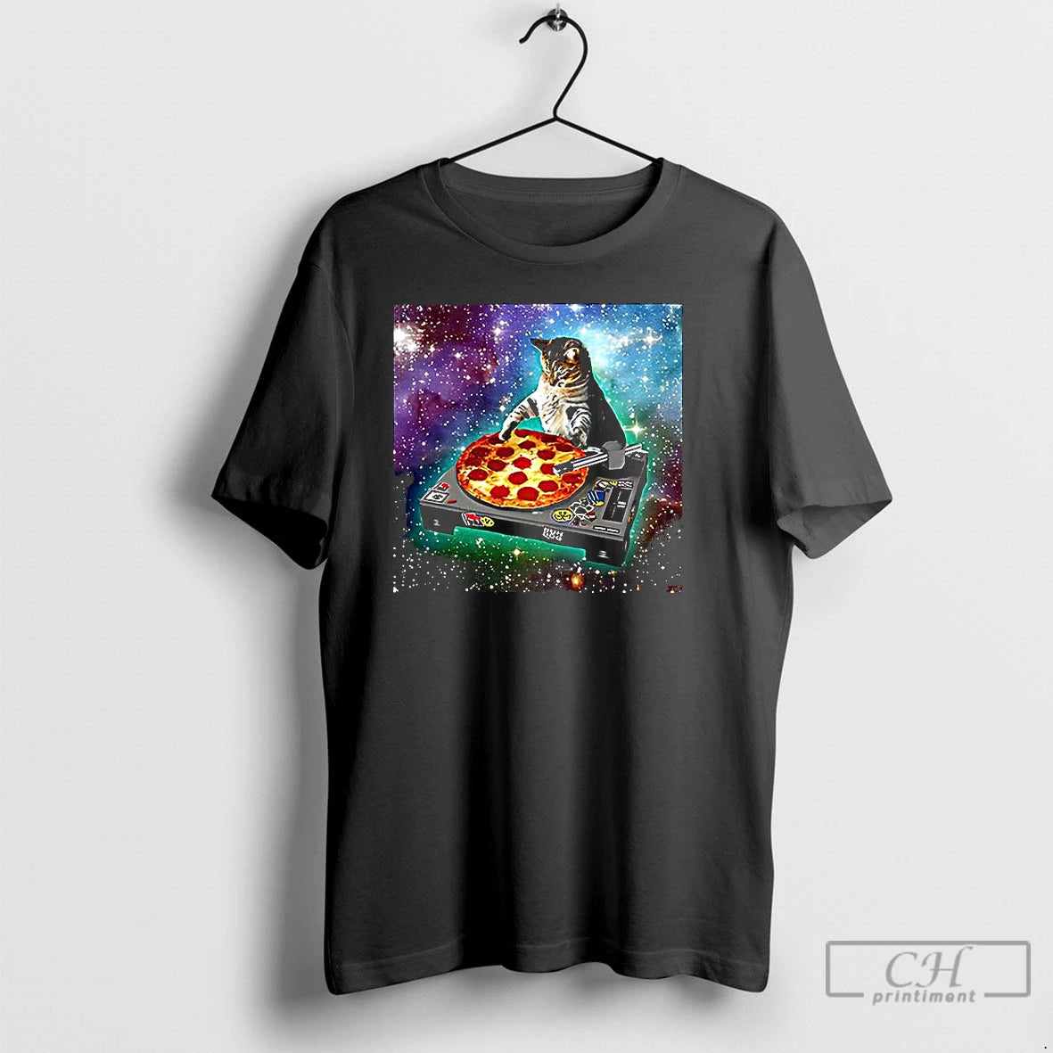 Premium Dj Cat Pizza Space Meme Shirt Hoodie Sweatshirt | PurePodTees.com