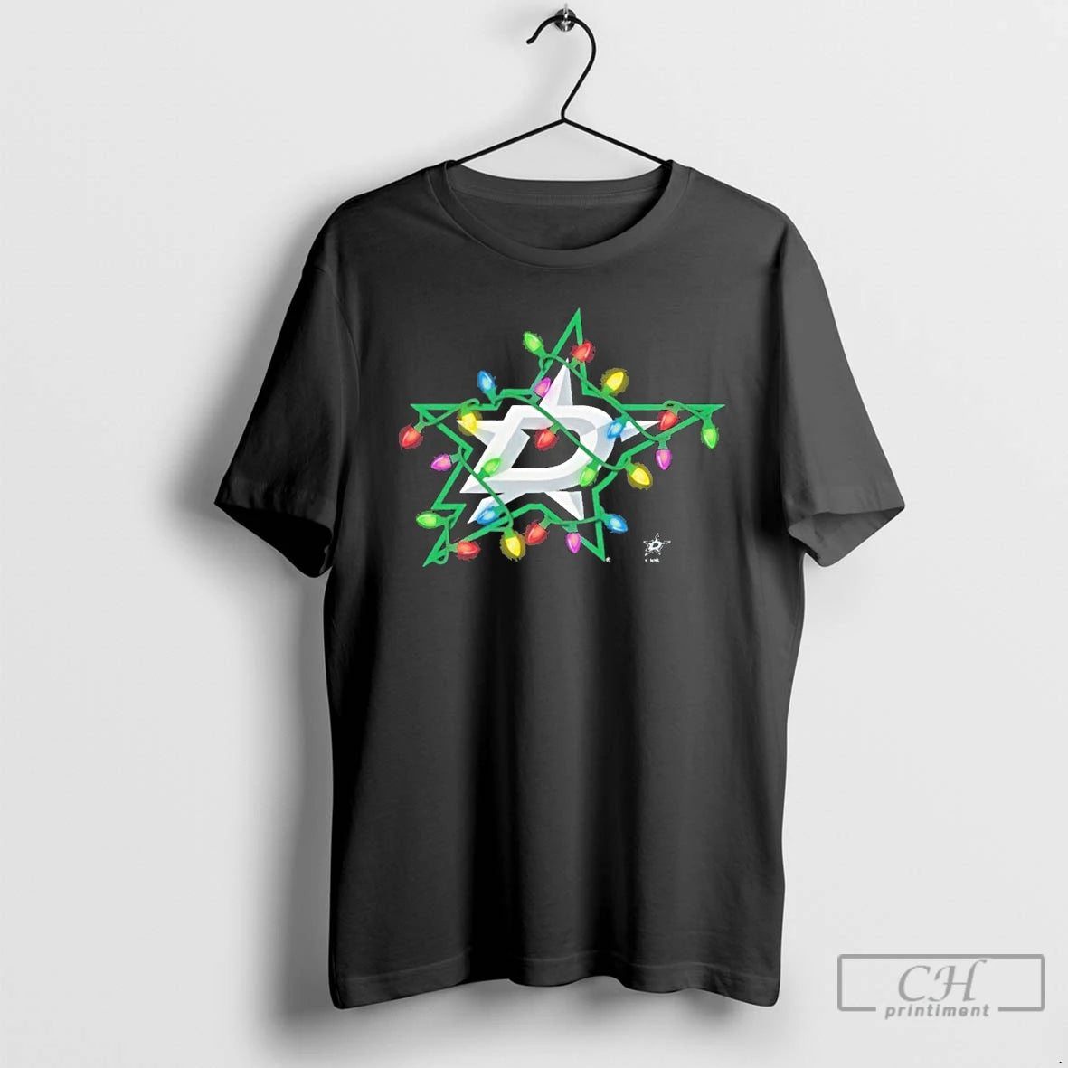 Premium Dallas Stars Logo Lights Christmas Shirt Hoodie Sweatshirt | PurePodTees.com