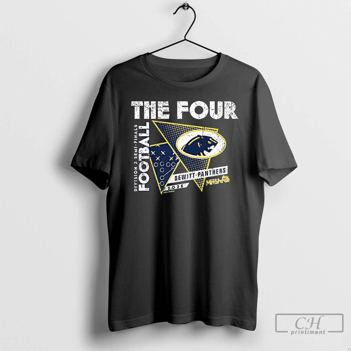 Premium Dewitt Panthers 2025 Mhsaa Football Division 3 The Four Shirt Hoodie Sweatshirt | PurePodTees.com