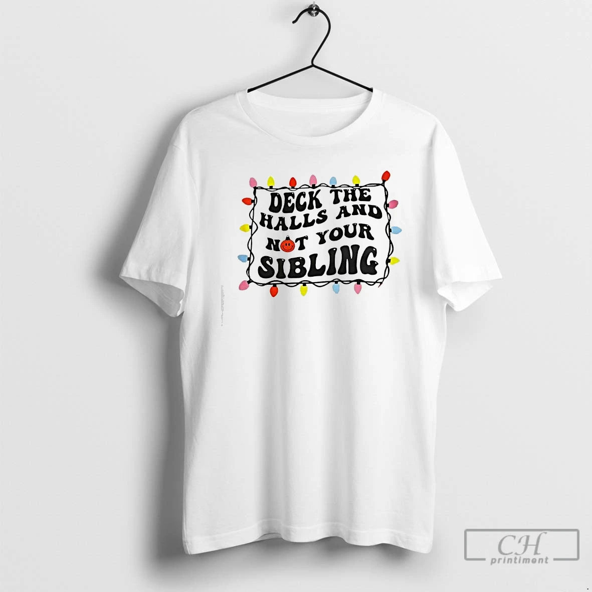 Premium Deck The Halls And Not Your Sibling Christmas Light Shirt Hoodie Sweatshirt | PurePodTees.com