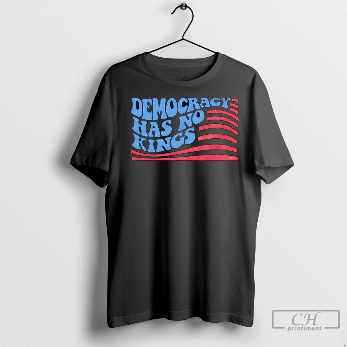 Premium Democracy Has No King Us Flag Shirt Hoodie Sweatshirt | PurePodTees.com