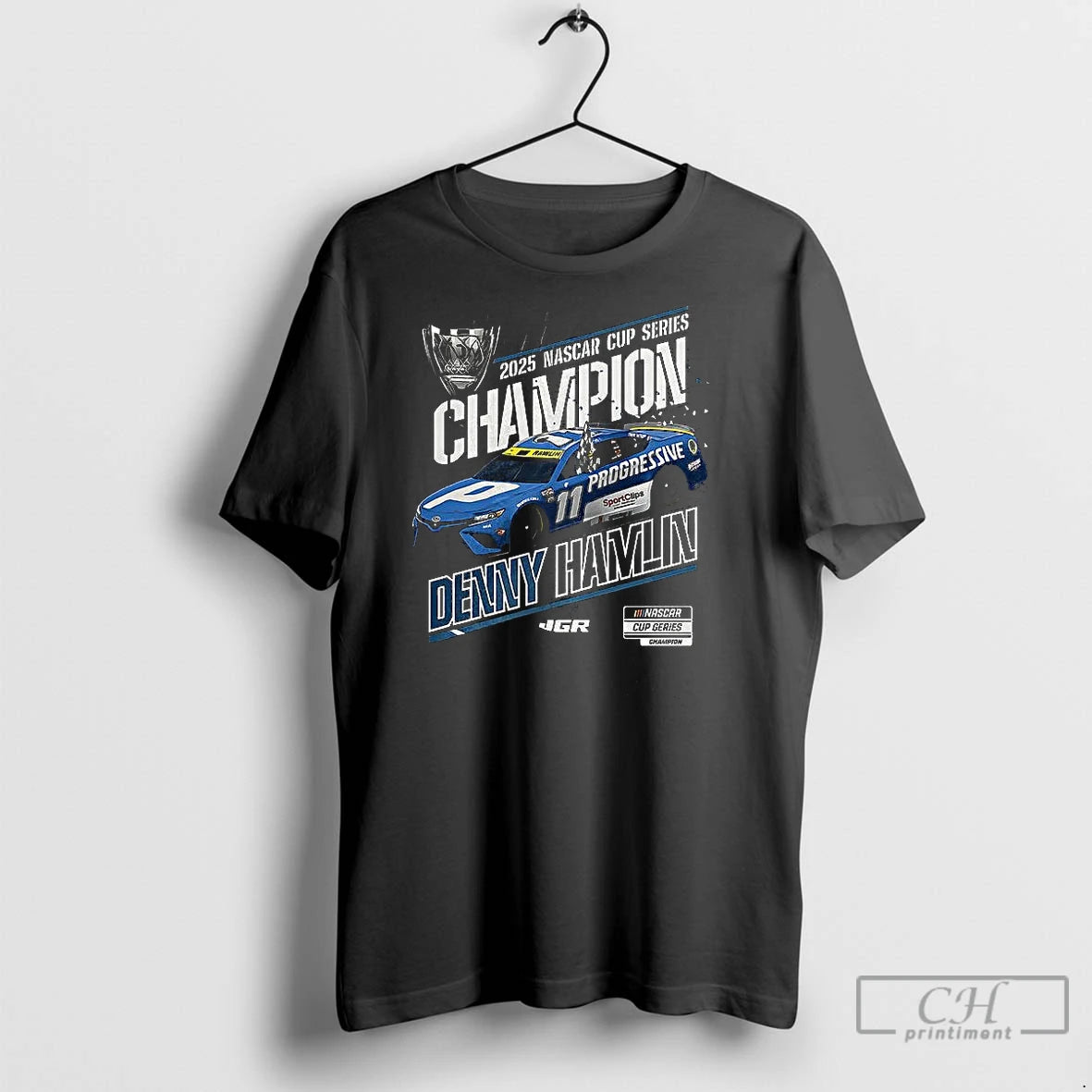 Premium Denny Hamlin 2025 Nascar Cup Series Champion Shirt Hoodie Sweatshirt | PurePodTees.com