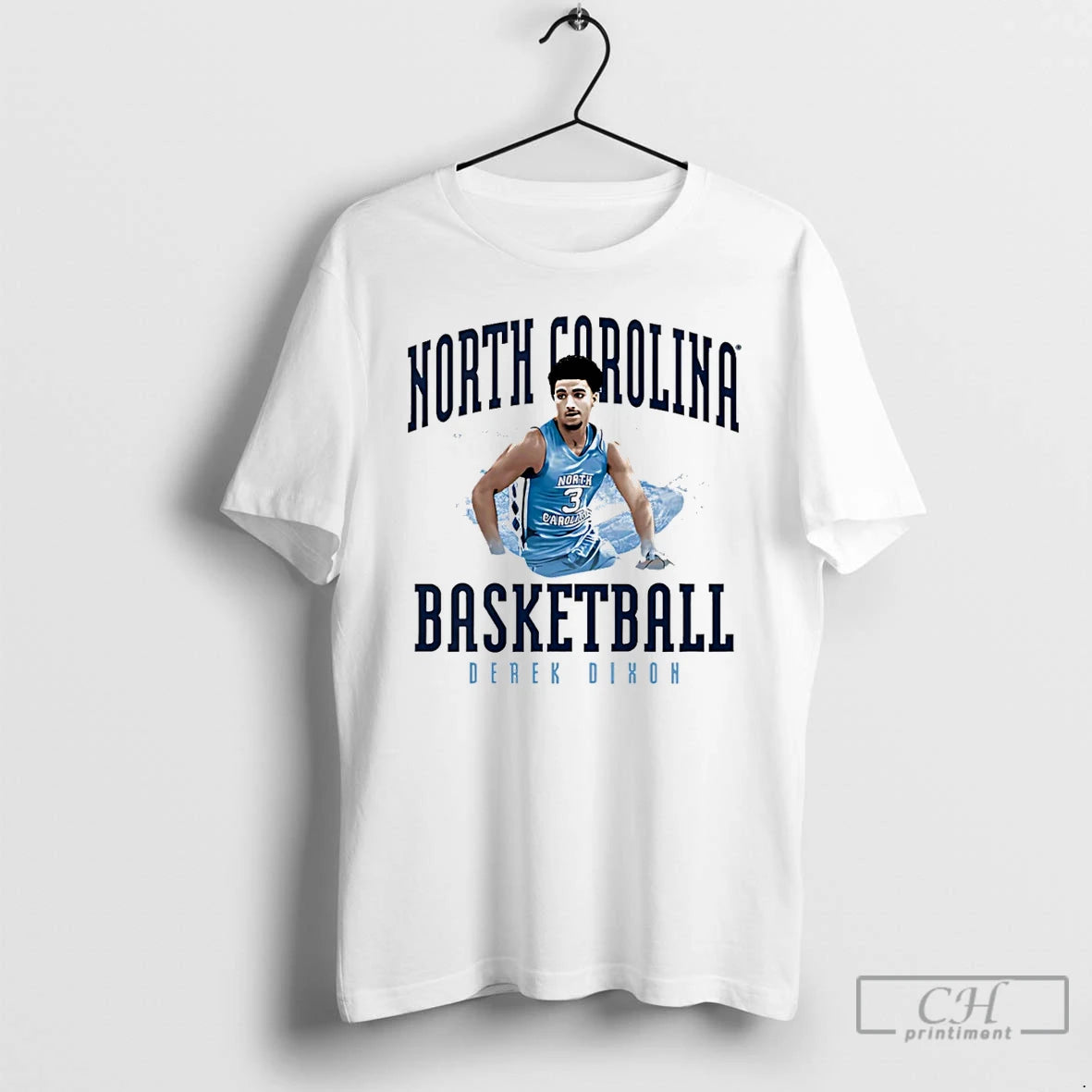 Premium Derek Dixon North Carolina Tar Heels Illustrated 25 Shirt Hoodie Sweatshirt | PurePodTees.com
