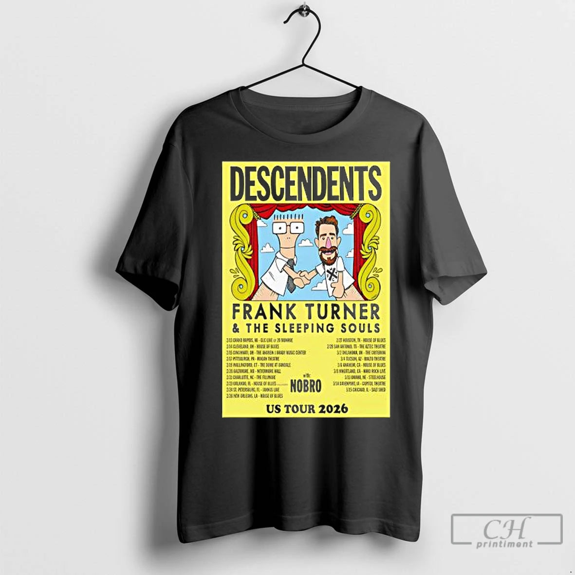Premium Descendents X Frank Turner The Sleeping Souls Us Tour 2026 Shirt Hoodie Sweatshirt | PurePodTees.com