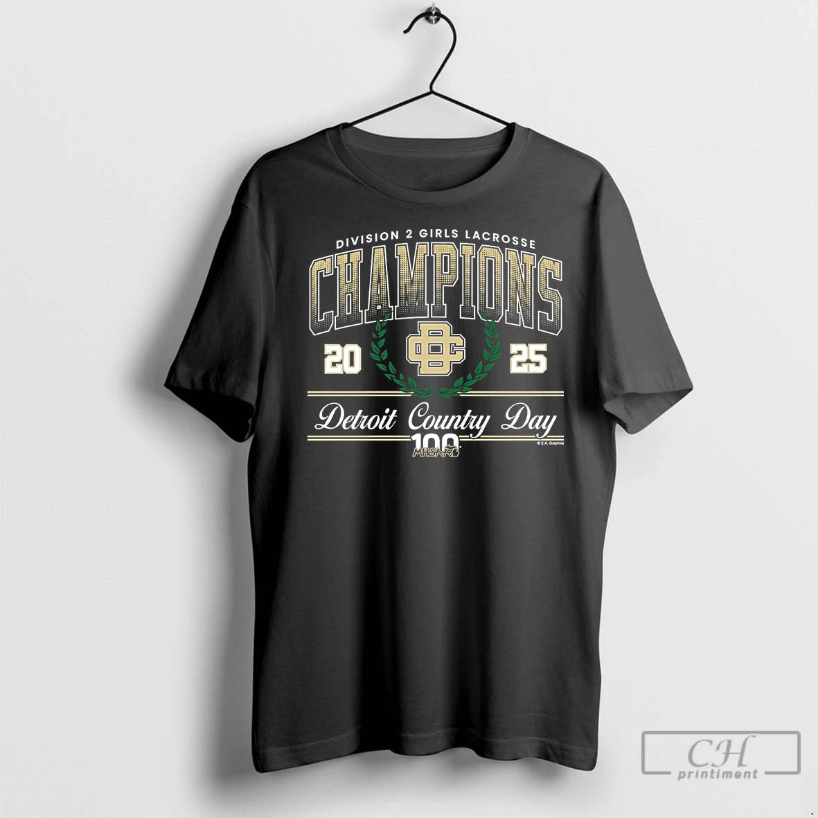 Premium Detroit Country Day 2025 Girls Lacrosse D2 Champions Shirt Hoodie Sweatshirt | PurePodTees.com