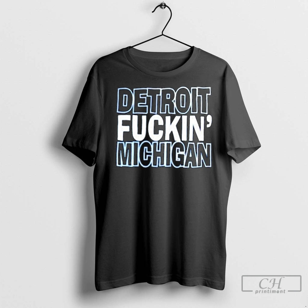 Premium Detroit Fuckin Michigan Long Sleve Shirt Hoodie Sweatshirt | PurePodTees.com