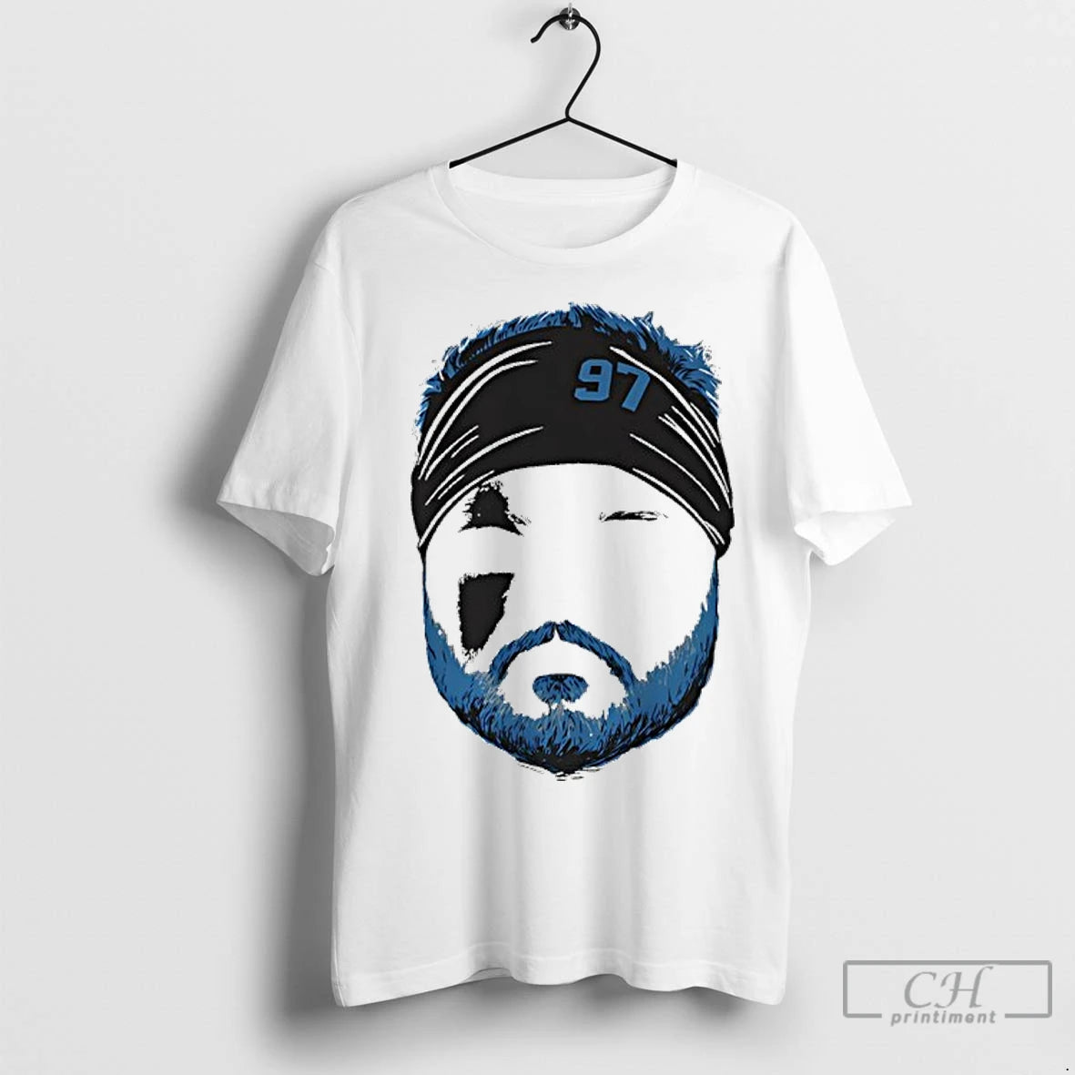 Premium Detroit Lions Aidan Hutchinson Blank Face Shirt Hoodie Sweatshirt | PurePodTees.com