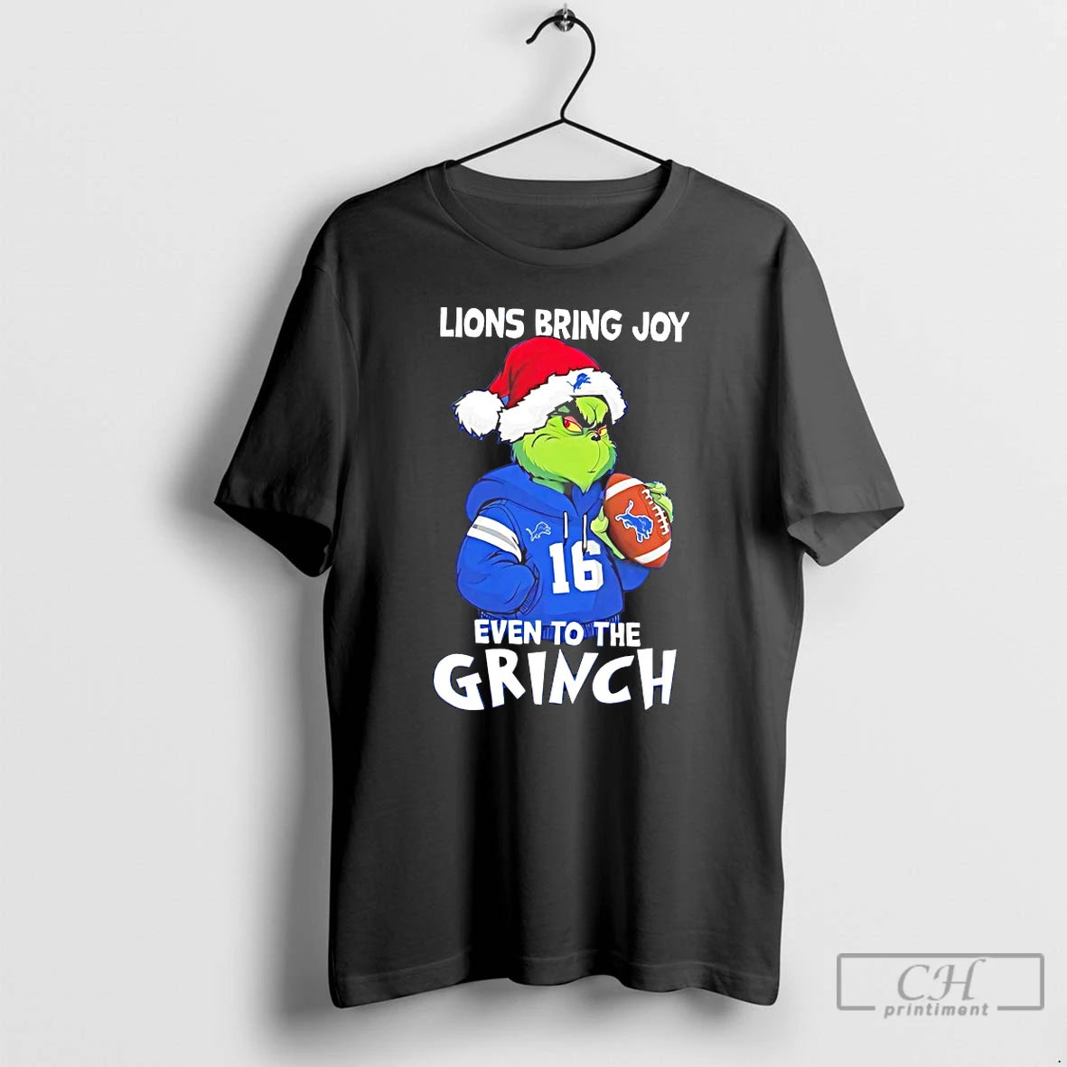 Premium Detroit Lions Bring Joy Even To The Grinch T Shirts Hoodie Sweatshirt | PurePodTees.com