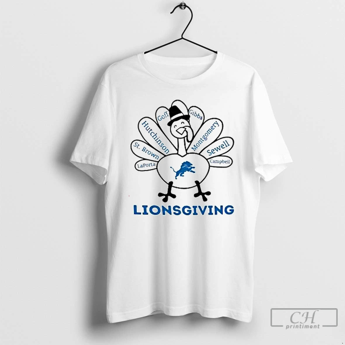 Premium Detroit Lions Lionsgiving T Shirts Hoodie Sweatshirt | PurePodTees.com
