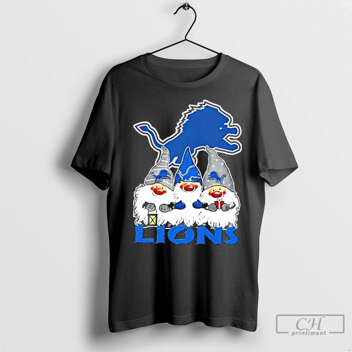 Premium Detroit Lions X Gnomes Xmas Christmas Shirt Hoodie Sweatshirt | PurePodTees.com