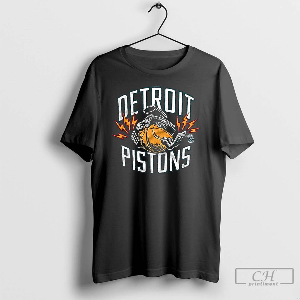 Premium Detroit Pistons Basketball Engine 2025 Logo T Shirts Hoodie Sweatshirt | PurePodTees.com