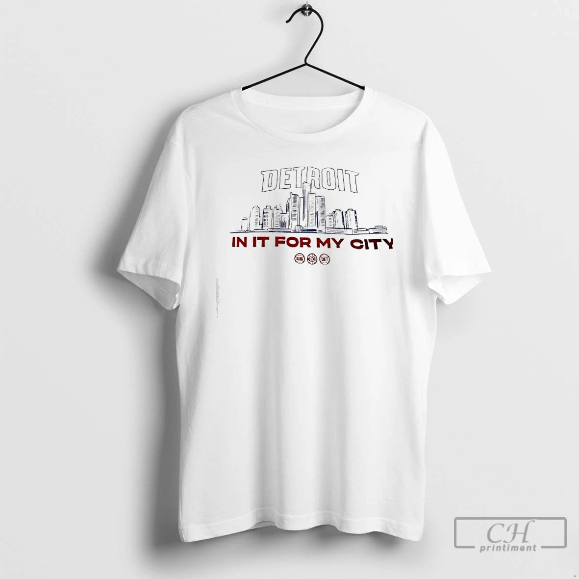 Premium Detroit Skyline In It For My City Shirt Hoodie Sweatshirt | PurePodTees.com