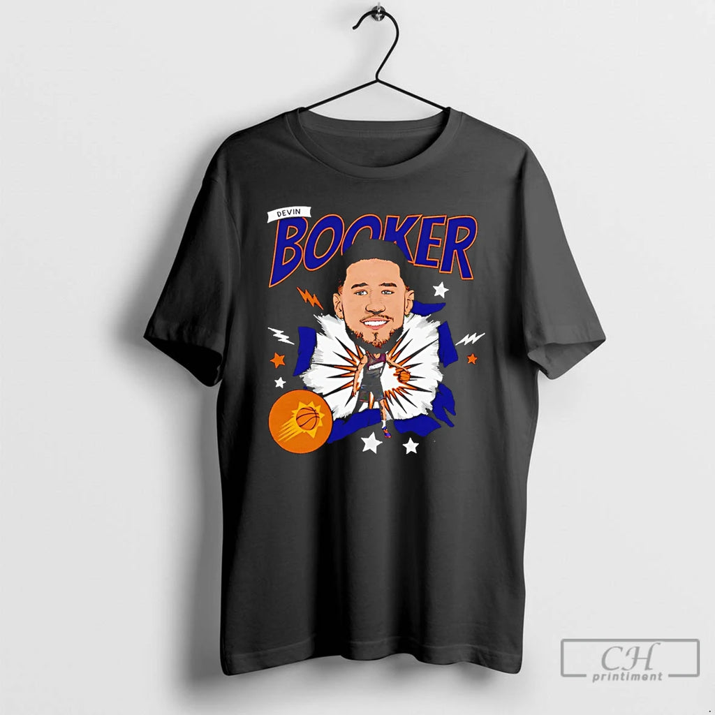 Premium Devin Booker Phoenix Suns Caricature T Shirts Hoodie Sweatshirt | PurePodTees.com