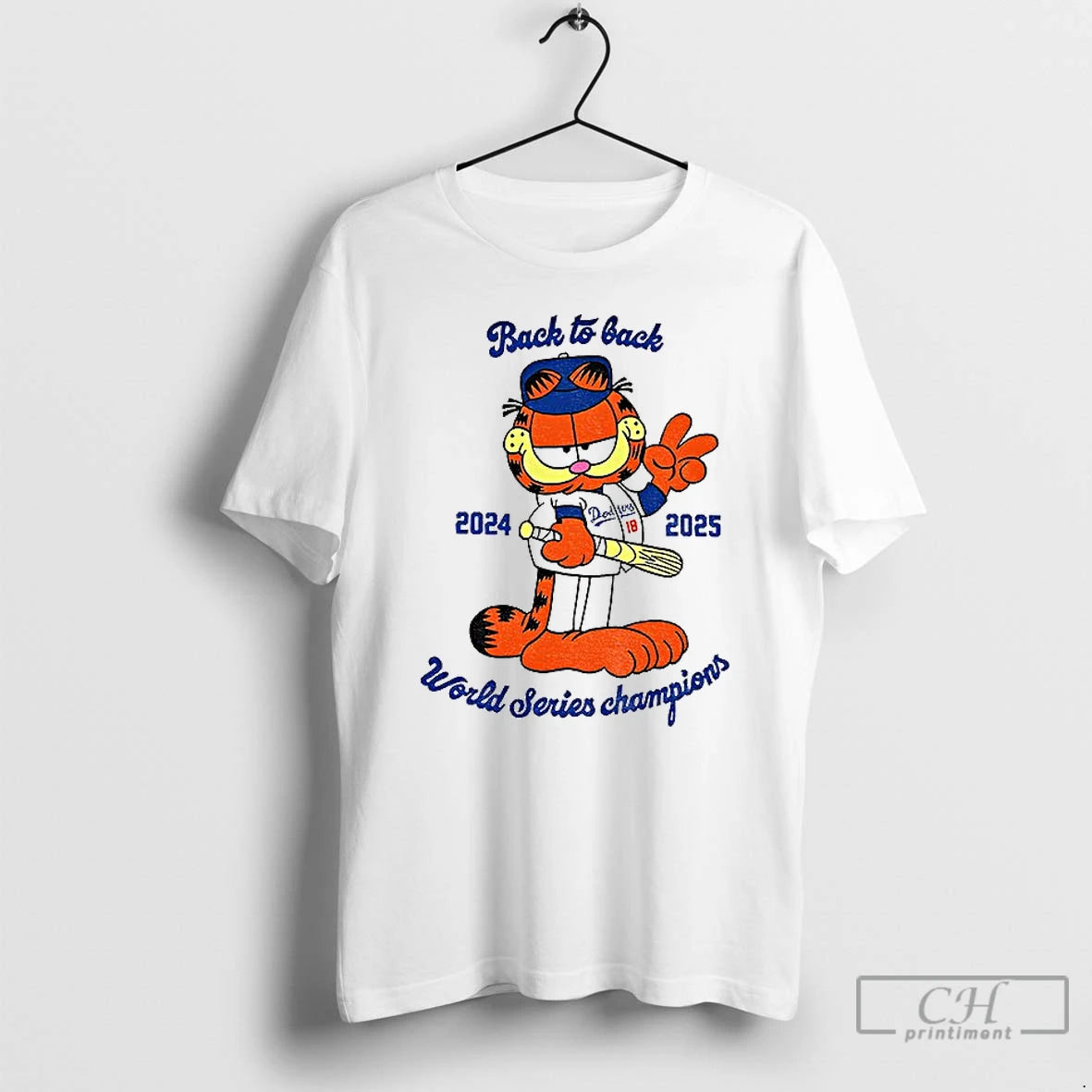 Premium Dodgers Orange Cat Back To Back 2024 2025 World Series Champions T Shirts Hoodie Sweatshirt | PurePodTees.com